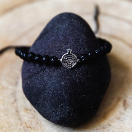 NYD x ARTBEET LAVA STONE BRACELET WITH SILVER MEDAL